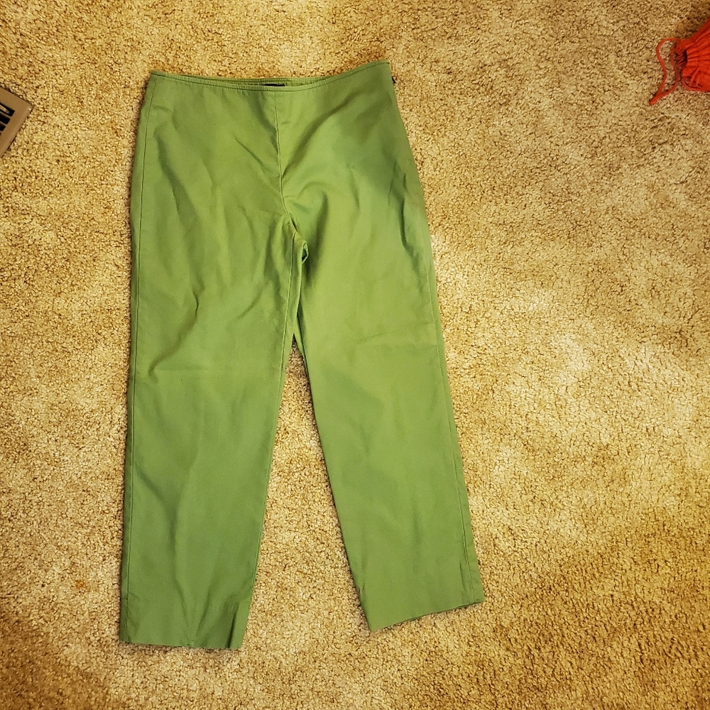 Talbots petites crop pant lime green size 4p - Picture 2 of 12